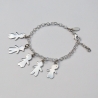 Bambins sur bracelet mailles argent à partir de 45€