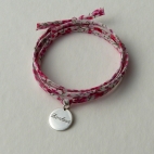 Pastille "Bonheur" sur cordon Liberty