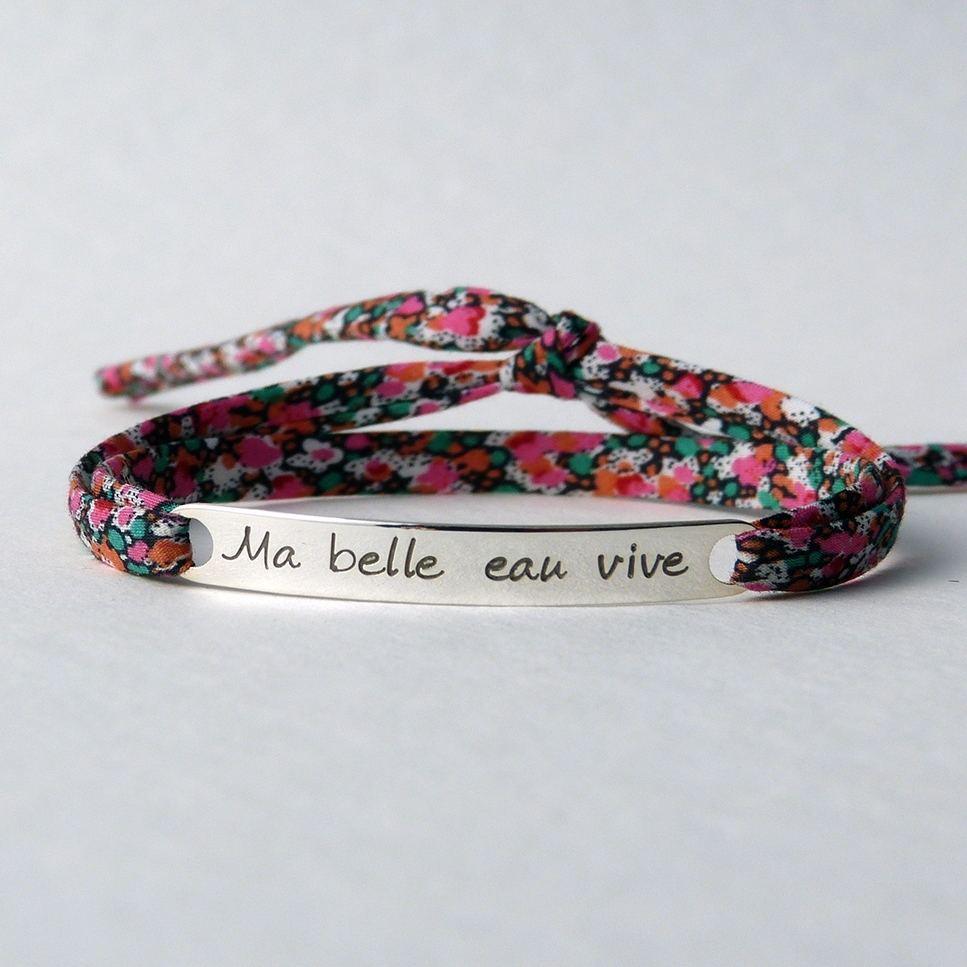 Bracelet message "Ma belle eau vive"