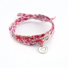 Pastille petit coeur sur cordon Liberty