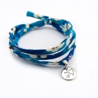Pastille hirondelle sur cordon Liberty