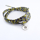 Pastille Arbre de vie sur cordon Liberty