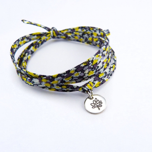 Pastille Arbre de vie sur cordon Liberty