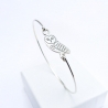 Chouette sur bracelet jonc fin 