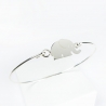 Eléphant sur bracelet jonc fin 