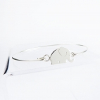 Eléphant sur bracelet jonc fin 