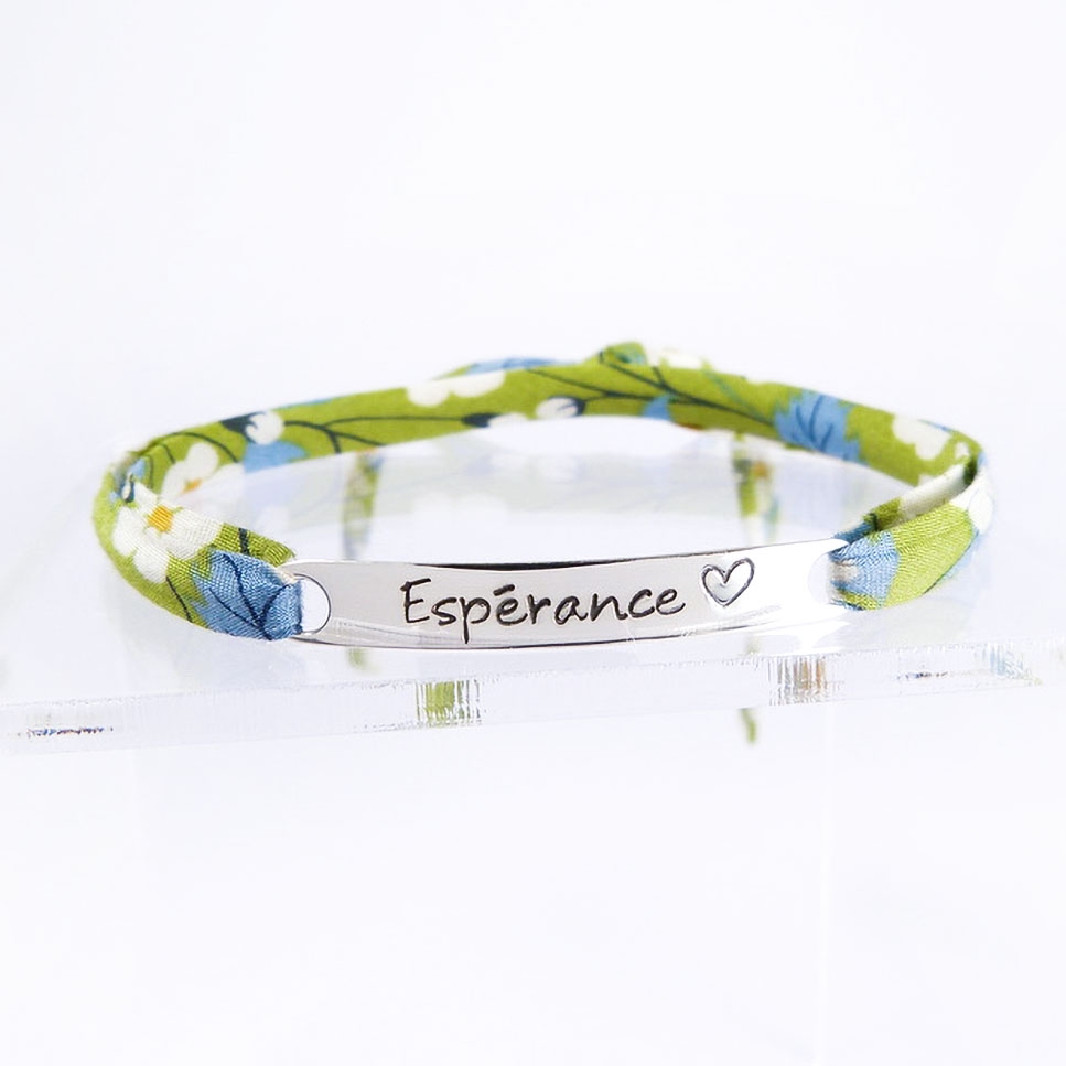 Bracelet message "Espérance"