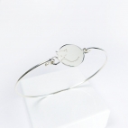 Chat rond sur bracelet jonc fin 