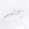 Chat rond sur bracelet jonc fin 