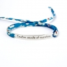 Bracelet message "Contre vents et marées"