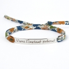 Bracelet message "Vivre l'instant présent"