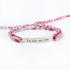Bracelet message "La vie en rose"