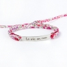 Bracelet message "La vie en rose"