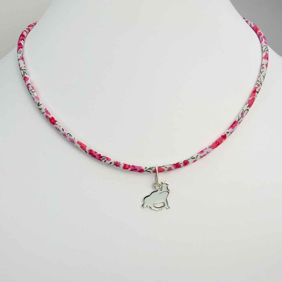 Crapaud sur collier Liberty 