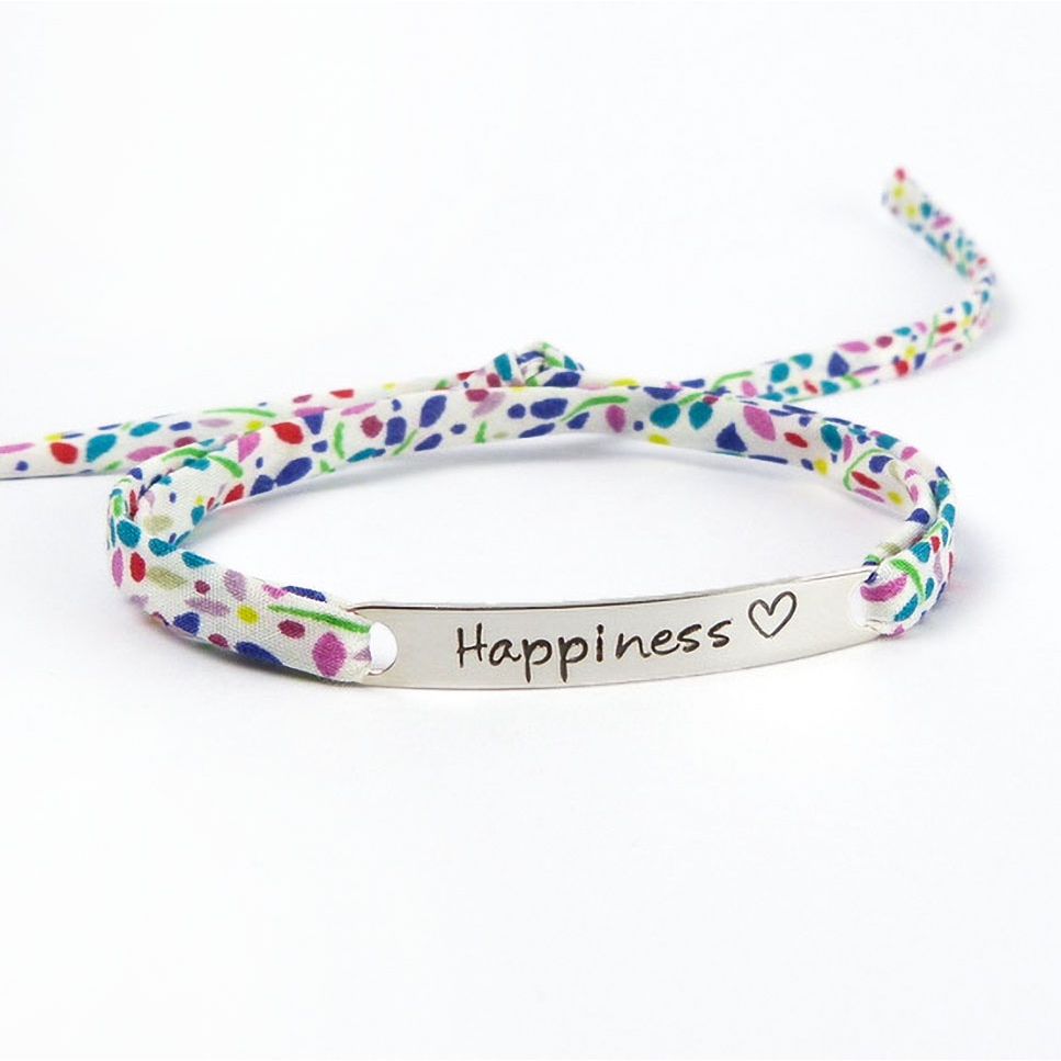 Bracelet message "Happiness"