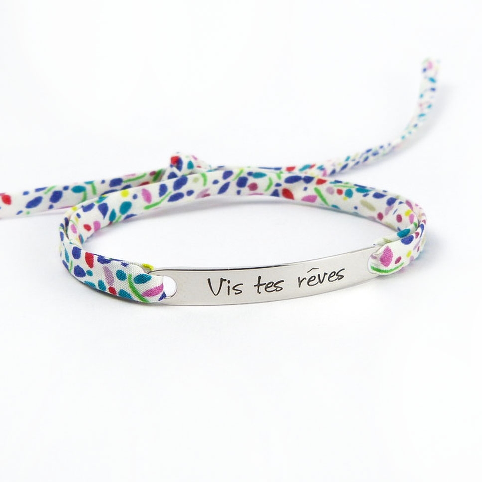 Bracelet message "Vis tes rêves"