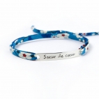 Bracelet message "soeur de coeur"