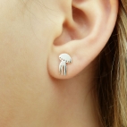 Boucles d'oreille puce Méduse