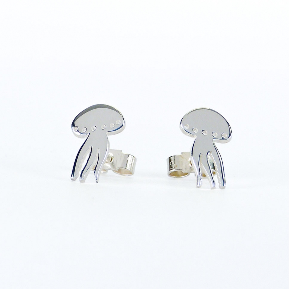 Boucles d'oreille puce Méduse