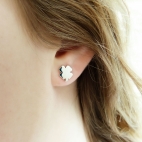 Boucles d'oreilles puce Trèfle