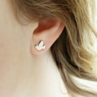 Boucles d'oreilles puce Colombe