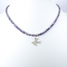 Pendentif Hirondelle sur collier Liberty 