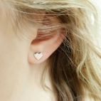 Boucles d'oreilles puce Coeur