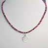 Pendentif Chat rond sur collier Liberty 
