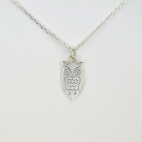 Hibou sur chaîne argent 