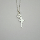 Danseuse sur chaîne argent 