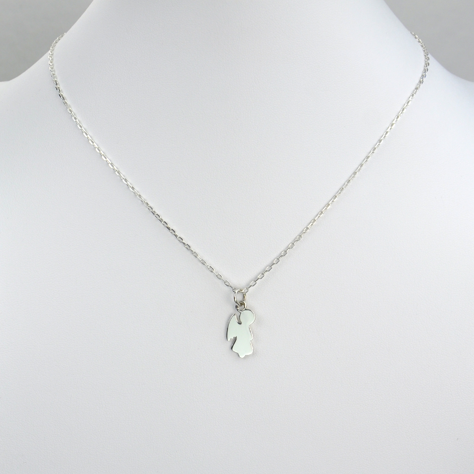 Ange sur chaîne argent 