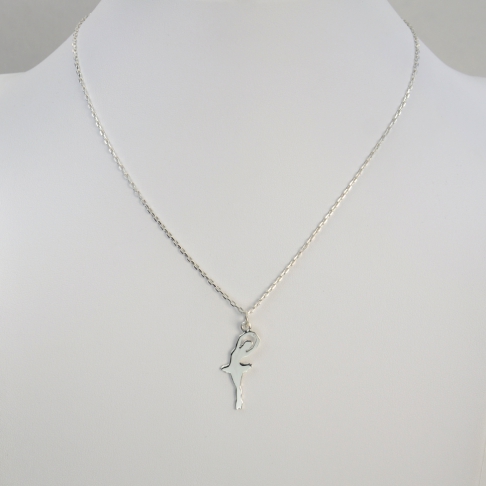 Charms Danseuse sur chaîne argent 