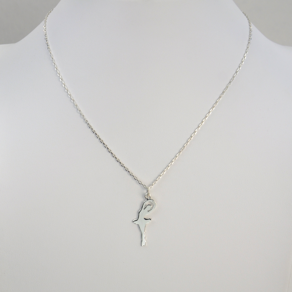 Danseuse sur chaîne argent 