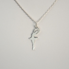Danseuse sur chaîne argent 