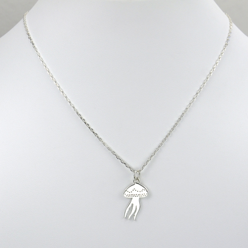 Charms Méduse sur chaîne argent 