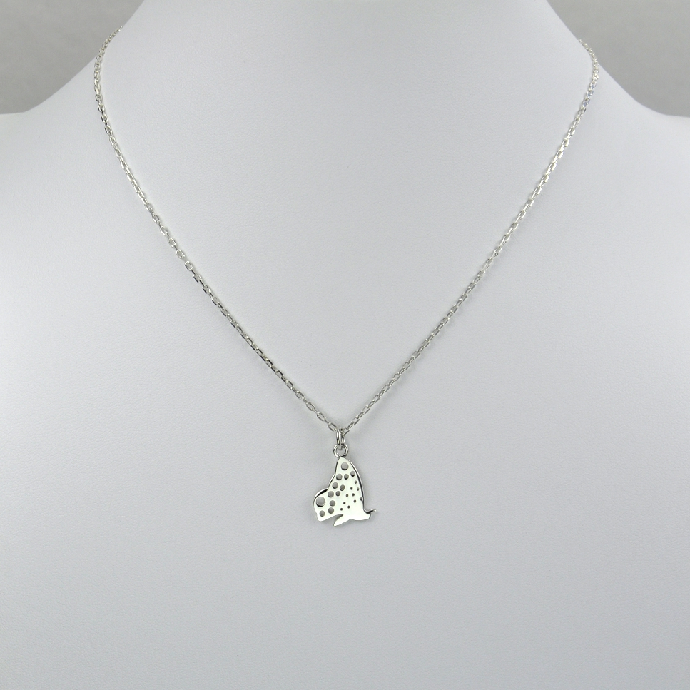 Papillon sur chaîne argent 