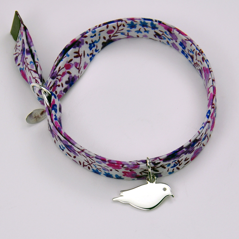 Oiseau sur bracelet Liberty 
