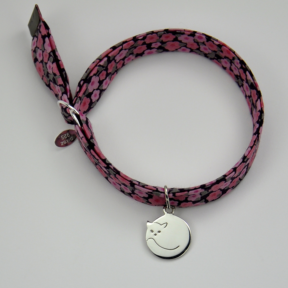 Chat rond sur bracelet Liberty 
